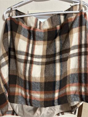 SHEIN Plaid Mini Skirt in Brown, Cream and Rust